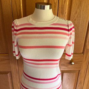 TALBOTS - Striped Elbow Sleeve Sweater - NEW with Tag